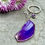 Thumbnail: Purple Agate Gemstone Slice Keychain - Bag Tag