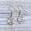 Thumbnail: Clear Cubic Zirconia (Asscher Cut) on Gold Hooks