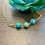 Thumbnail: Aqua Dragonfly Pendant Necklace w Amazonite Gemstones on Gold Chain