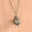 Thumbnail: Antique Gold Oil Diffusing Locket Necklace w Black Lava Stone on Gold Ball Chain