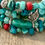 Thumbnail: Turquoise + Red Coral Gemstones, Blended Stones + Silver Charms + Spacers