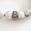 Thumbnail: White Howlite Gemstones w Silver Rhinestone Spacer