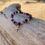 Thumbnail: Purple Crazy Lace Agate Gemstones w Silver Rhinestone Starfish Charm