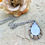 Thumbnail: Mother of Pearl Teardrop Pendant on Silver Chain + Clasp