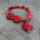 Thumbnail: Pink Quartzite + Red Coral Gemstones + Charm w Silver Spacers