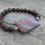 Thumbnail: Coffee Jasper Gemstones w Brown Shell Slice + Silver Bali Spacers