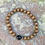 Thumbnail: Natural Wood Beads + Black Onyx Gemstone w Silver Spacers