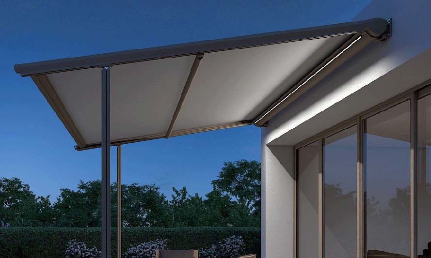 Pergolamarkise für eine großzügige Terrasse