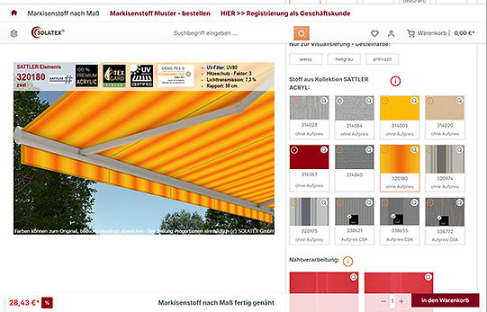 Markisenstoff wasserdicht online bestellen