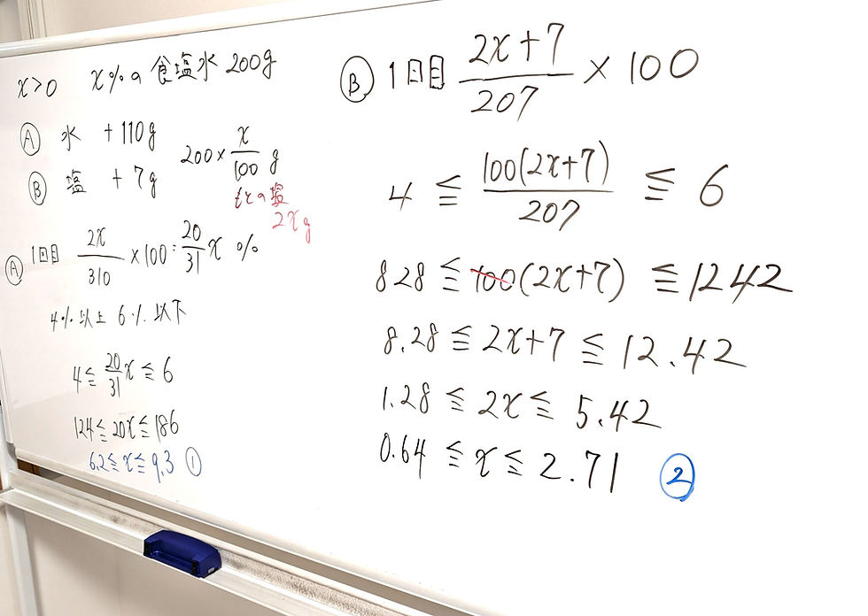 たむかい学習教室 個別指導塾 八戸市 中学生 高校生 数学