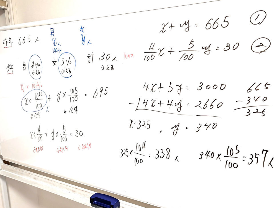 たむかい学習教室 個別指導 塾 数学 八戸市 中学生 高校生