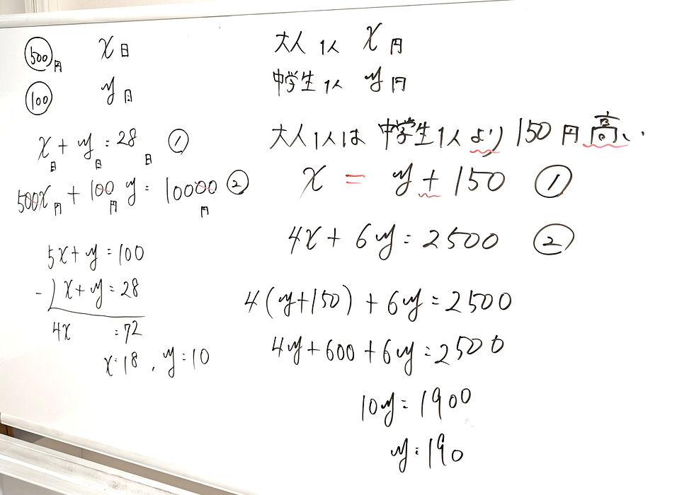 たむかい学習教室　個別指導　塾　数学　八戸市　中学生　高校生