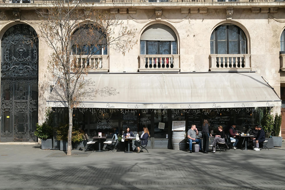café in Erzsébetváros, a bohemian area in Budapest