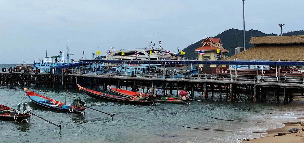 Mae Haad pier area in Koh Tao where ferries arrive