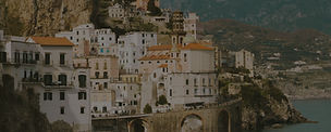 Amalfi town with cliffside houses on the Amalfi Coast Italy