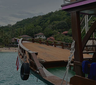 Wooden pier by the sea in Koh Tao Thailand