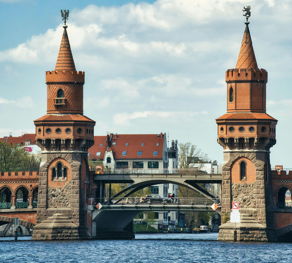 Oberbaumbrücke bridge Berlin connecting Friedrichshain and Kreuzberg