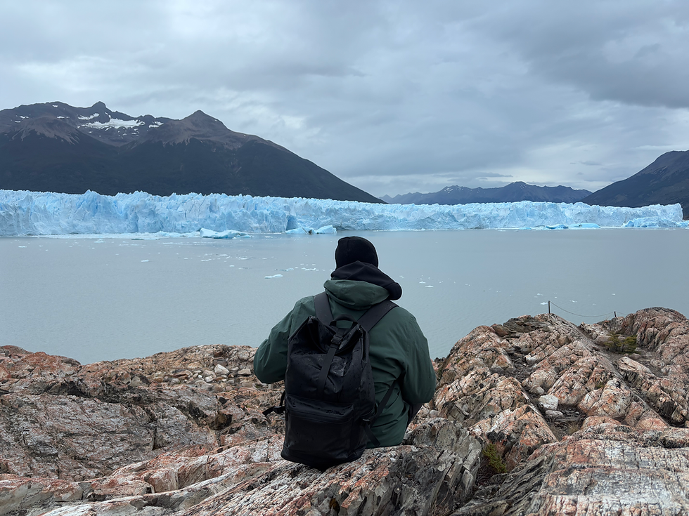 Vista del Glaciar Perito Moreno desde el Parque Nacional Los Glaciares en El Calafate.