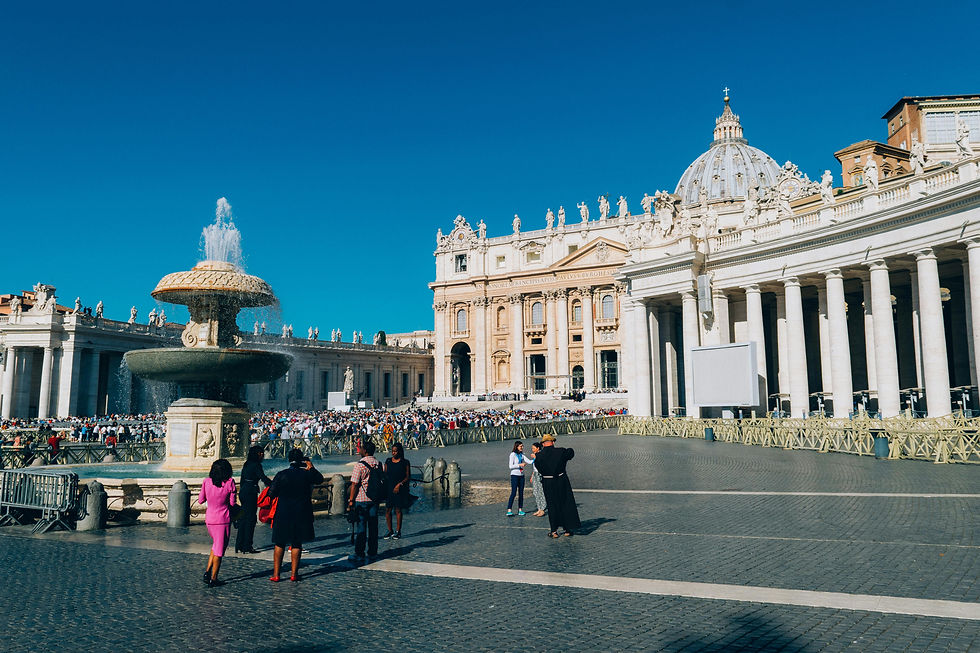 St. Peter’s Square and the Vatican Basilica in Rome