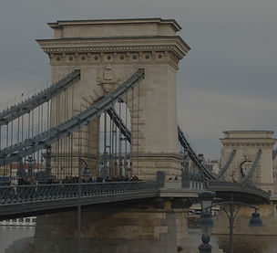Chain Bridge over the Danube River in Budapest Hungary