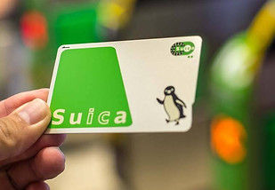 Suica card used for public transportation in Tokyo Japan