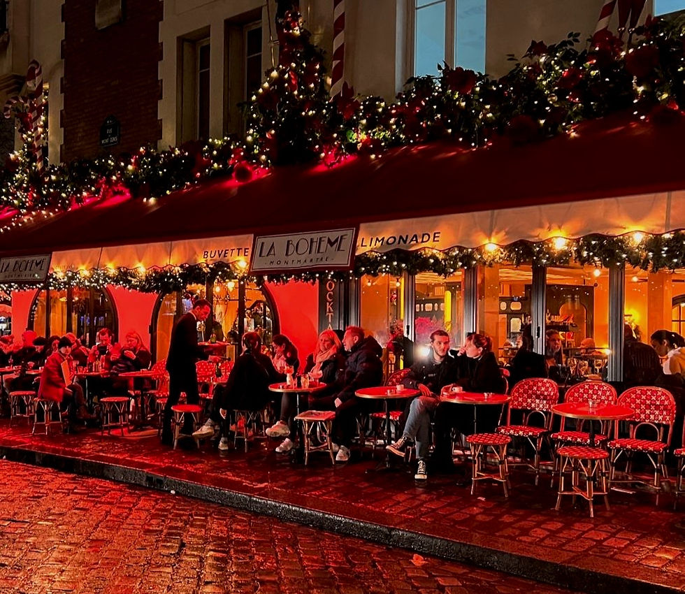Restaurant in Montmartre neighborhood in Paris