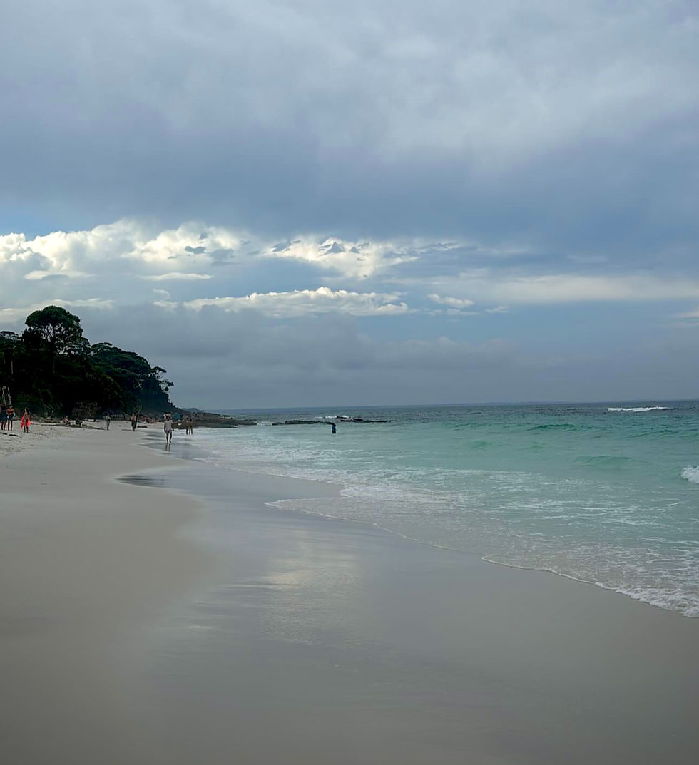 Jervis Bay beach in Australia during our weekend getaway
