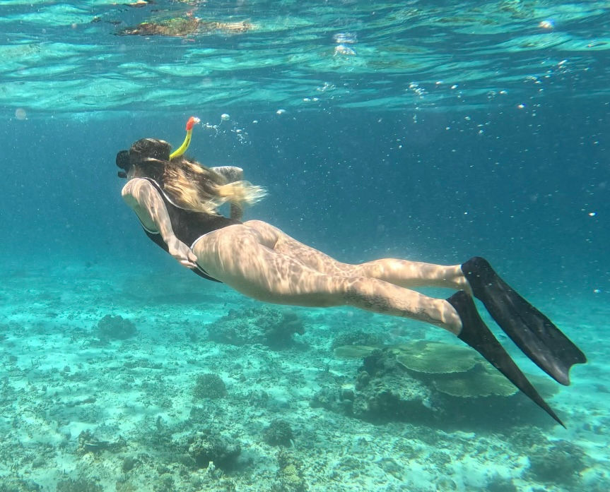 Snorkeling with turtles in the Gili Islands