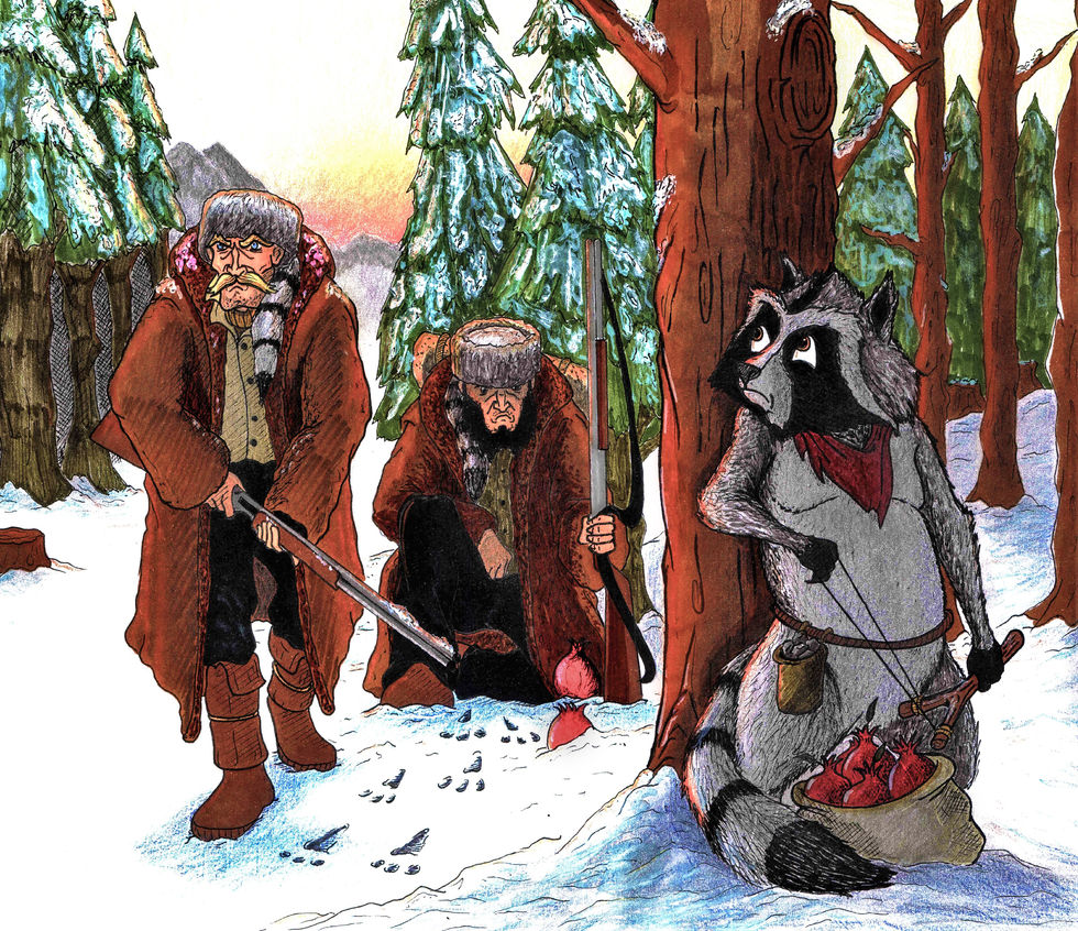 imaginary rakoon illustration