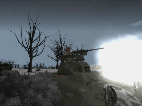 Work In Progress: M8 Armored Car 37mm engages enemy forces.