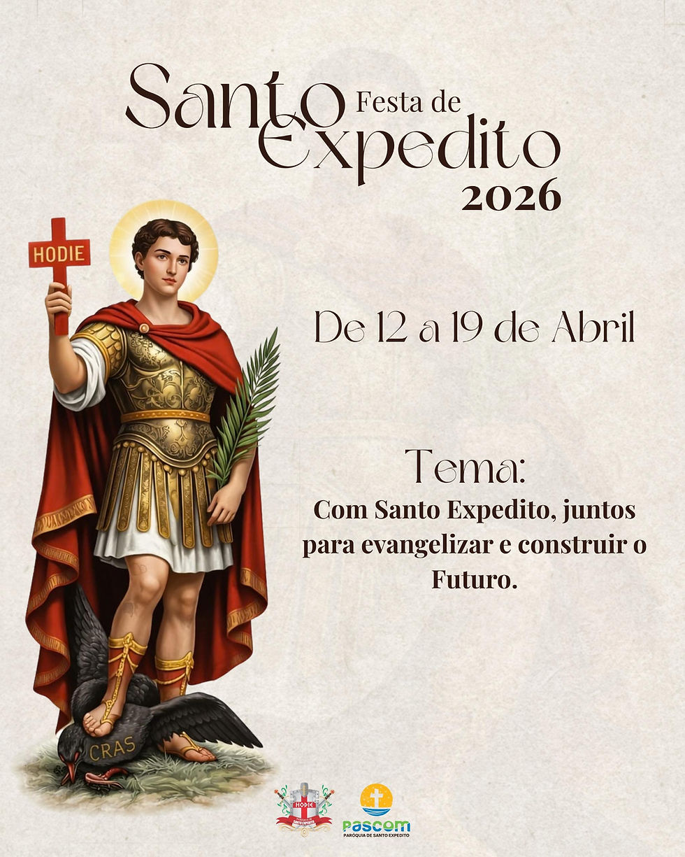 A Paróquia de Santo Expedito realiza, de 12 a 19 de abril de 2026, a tradicional Festa de Santo Expedito