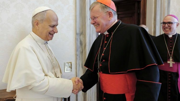 Papa Leão XIV e dom Jaime Spengler (@Vatican Media)