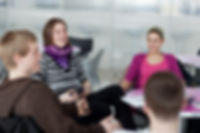 Intermediate Spanish Students in a conversation class