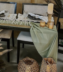 Green Sheer Table Runner