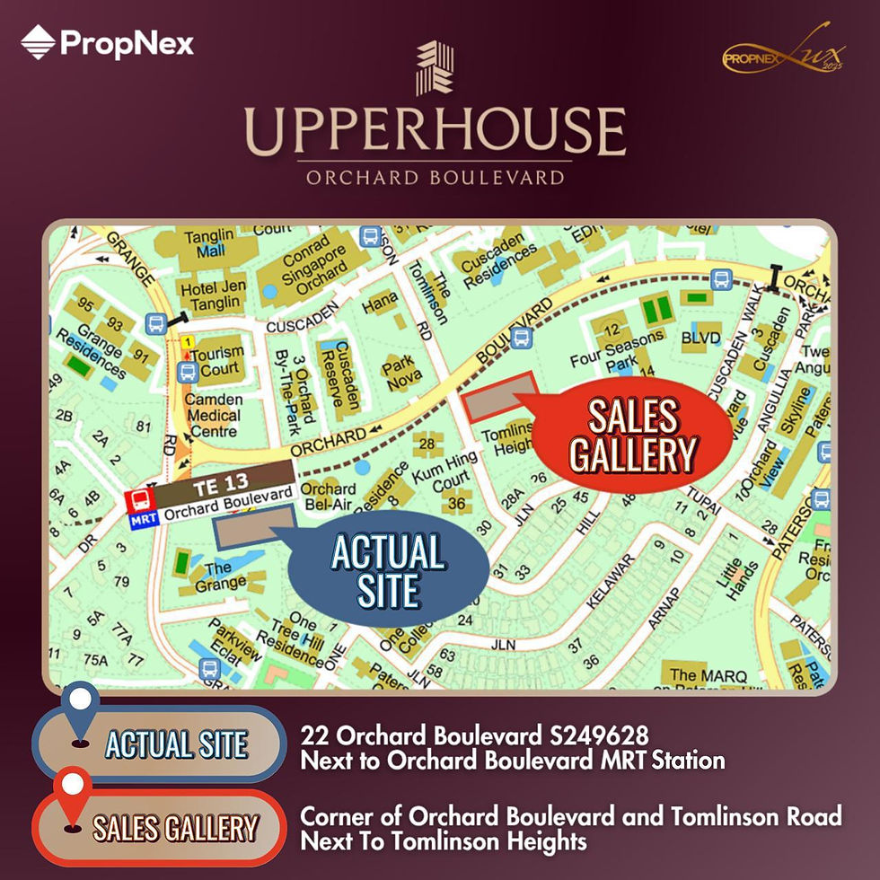 UPPERHOUSE at Orchard Boulevard - Sales Gallery vs Actual Site