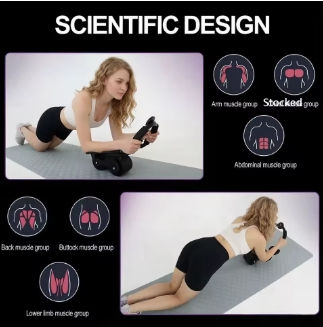 Thumbnail: Elbow Support Automatic Rebound Abdominal Wheel Core Muscle Ab Trainer with Coun