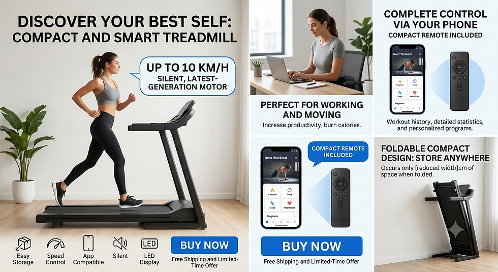 Thumbnail: 300lbs Treadmill for Home 2.5HP Treadmills Walking Pad LCD Digital Data Display 
