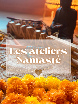 Les ateliers namasté en duo avec Mérédoula. Découverte de la danse indienne, relaxation sonore et rebozo, ateliers pour les adultes et les enfants. Ateliers bien-être des bébés yoga massage éveil sonore.