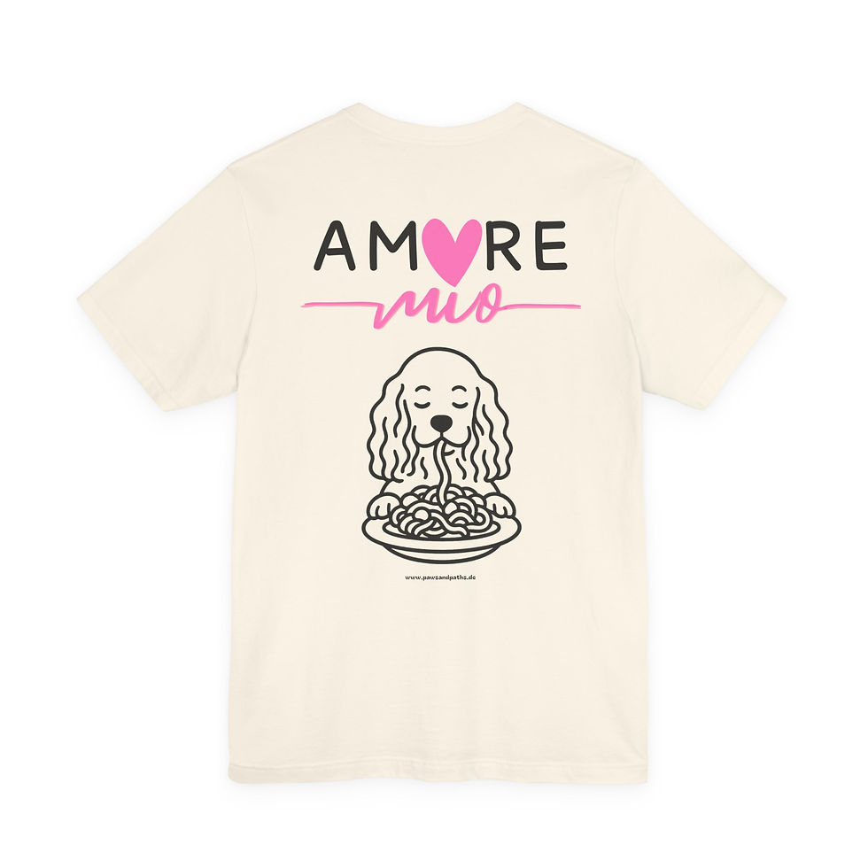 Miniaturbild: Amore Mio Dog T-Shirt | Pasta Dog Shirt
