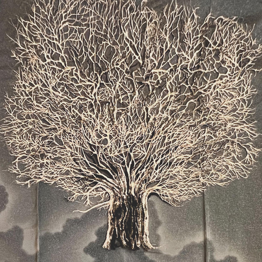 Contemporary embroidered landscape painting by Kayo Aiba -[The Forest of Threads]:アイバカヨによる現代刺繍の風景画「糸の森」