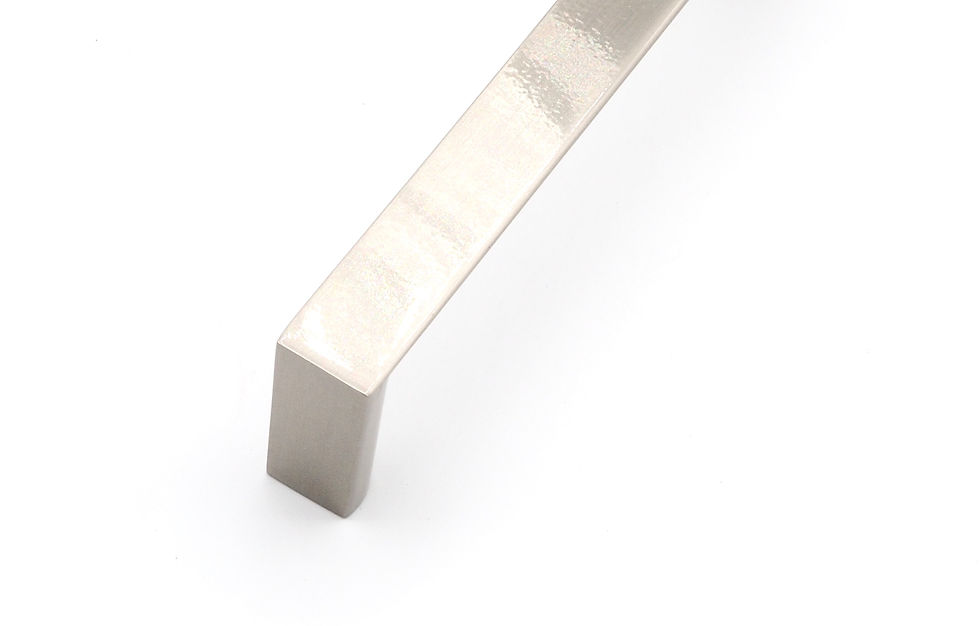 Thumbnail: 96mm Brushed Nickel Square D Handle
