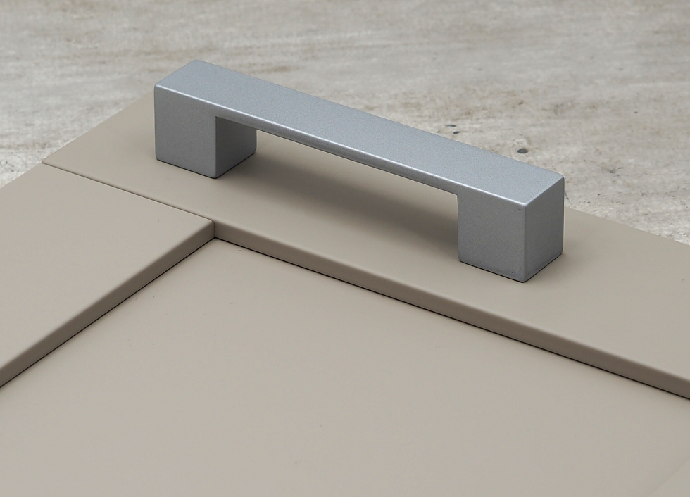 Thumbnail: 128mm Matt Chrome Square Bar Handle