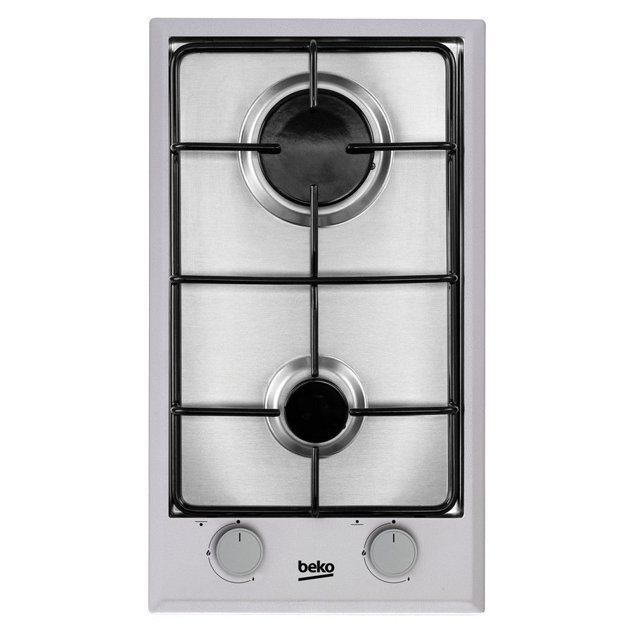 Beko Hob Gas 2 Burners S/Steel W 29.00cm x D 51.00cm HDCG32220SX
