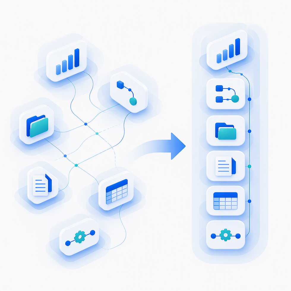 Integrated software compared with a connected Microsoft 365 business application architecture