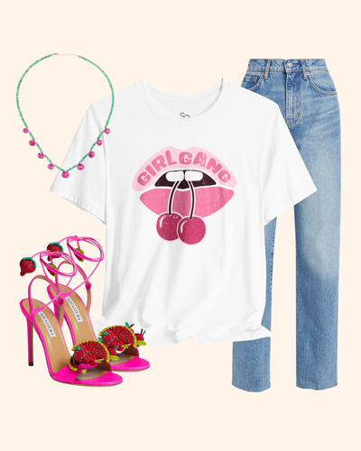 Girl Gang Graphic Tee, Cherry Lips T-shirt | Sassy Queen Boutique