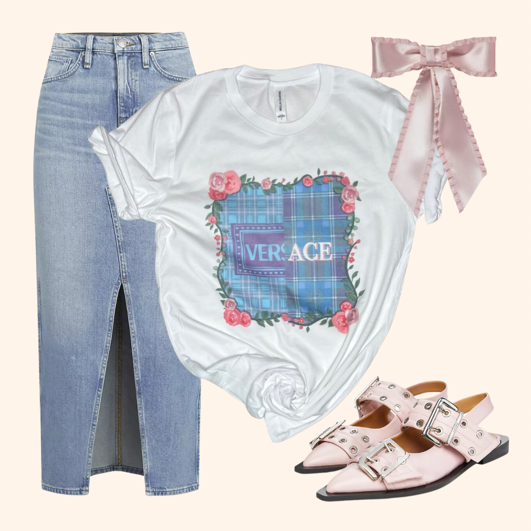 Pastel Plaid T-shirt (Vintage Feel)
