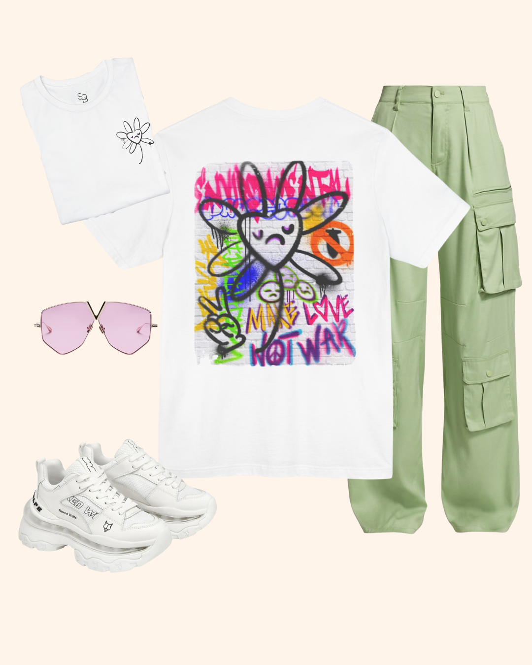 Peace and Love T-Shirt, Retro Graphic Tee