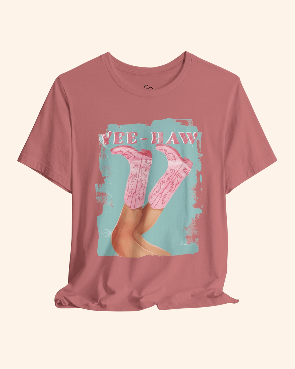 Thumbnail: Hot Boots Graphic T-shirt, - Yee-Haw Graphic Tee