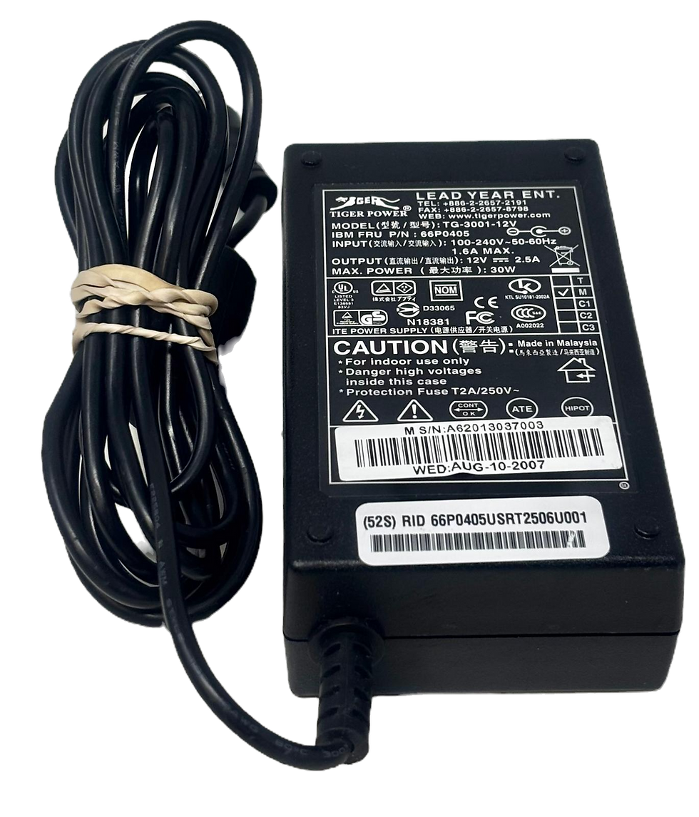Tiger Power TG-3001 12V 2.5A AC Adapter (Power Supply)