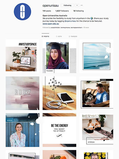 OUA Instagram Profile Screen